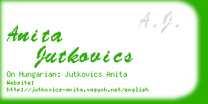 anita jutkovics business card
